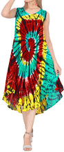 Load image into Gallery viewer, LA LEELA Women&#39;s Summer Casual Tie Dye Short Beach Dress Large-X-Large Red_AA276