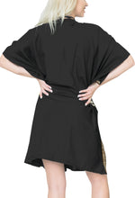 Load image into Gallery viewer, LA LEELA Summer Swimwear Beach Cover up Swimsuit Black_X788 OSFM 16-32W [XL- 5X]