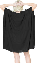 Load image into Gallery viewer, LA LEELA Summer Swimwear Beach Cover up Swimsuit Black_X788 OSFM 16-32W [XL- 5X]