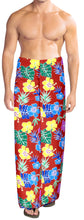 Load image into Gallery viewer, LA LEELA Men&#39;s Swimsuit Sarong LAVA LAVA Swim Beach Cover-Ups One Size Red_Y592