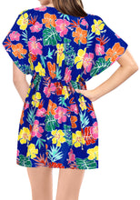 Load image into Gallery viewer, LA LEELA Women Bikini Swim Bathing Suit Cover Ups Blue_X862 OSFM 14-24W [L- 3X]