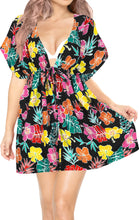 Cargar imagen en el visor de la galería, LA LEELA Women Bikini Swim Bathing Suit Cover Ups Black_X864 OSFM 14-24W [L- 3X]