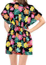 Cargar imagen en el visor de la galería, LA LEELA Women Bikini Swim Bathing Suit Cover Ups Black_X864 OSFM 14-24W [L- 3X]