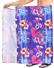 Load image into Gallery viewer, la-leela-Men&#39;s-Swimwear-Cover-Up-Beach-Sarong-Swimsuit-Wrap-One-Size-Blue_Y579