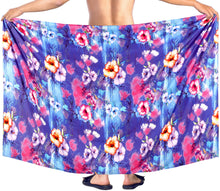 Load image into Gallery viewer, La Leela Men&#39;s Swimwear Cover Up Beach Sarong Swimsuit Wrap One Size Blue_Y579