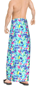 HAPPY BAY 3D HD Men's Sarong Hawaiian Beach Bathing Suit 78"X42" Blue Y580 909779