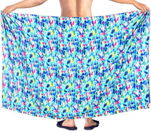 Load image into Gallery viewer, HAPPY BAY 3D HD Men&#39;s Sarong Hawaiian Beach Bathing Suit 78&quot;X42&quot; Blue Y580 909779