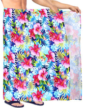 Load image into Gallery viewer, la-leela-mens-hawaiian-beach-wrap-sheer-sarong-swimming-bathing-suit-towel-beachwear-swim-pareo-cover-up-long-72x42--multicoloured-909780