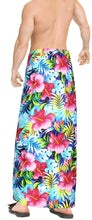 Load image into Gallery viewer, La Leela Men&#39;s Hawaiian Beach Wrap Sheer Sarong Swimming Bathing Suit Towel Beachwear Swim Pareo Cover up Long 72&quot;X42&quot;  Multicoloured 909780