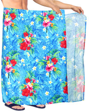 Load image into Gallery viewer, HAPPY BAY 3D HD Men&#39;s Sarong Hawaiian Beach Bathing Suit Sleep 78&quot;X42&quot; Blue Y585 909784