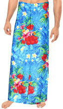 Load image into Gallery viewer, HAPPY BAY 3D HD Men&#39;s Sarong Hawaiian Beach Bathing Suit Sleep 78&quot;X42&quot; Blue Y585 909784