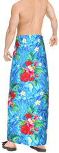 Load image into Gallery viewer, HAPPY BAY 3D HD Men&#39;s Sarong Hawaiian Beach Bathing Suit Sleep 78&quot;X42&quot; Blue Y585 909784