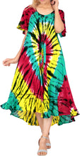Load image into Gallery viewer, LA LEELA Women&#39;s Loose Evening Casual Holiday Party Dress Medium-Large Red_AA282