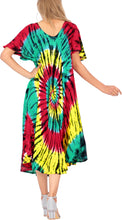 Load image into Gallery viewer, LA LEELA Women&#39;s Loose Evening Casual Holiday Party Dress Medium-Large Red_AA282