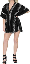 Load image into Gallery viewer, LA LEELA Women&#39;s Beach Swimwear Cover up plus size OSFM 8-16W [M-1X] Black_X980