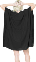 Load image into Gallery viewer, LA LEELA Women&#39;s Beach Cover ups Bikini Swimwear OSFM 16-32W [XL-5X] Black_X982