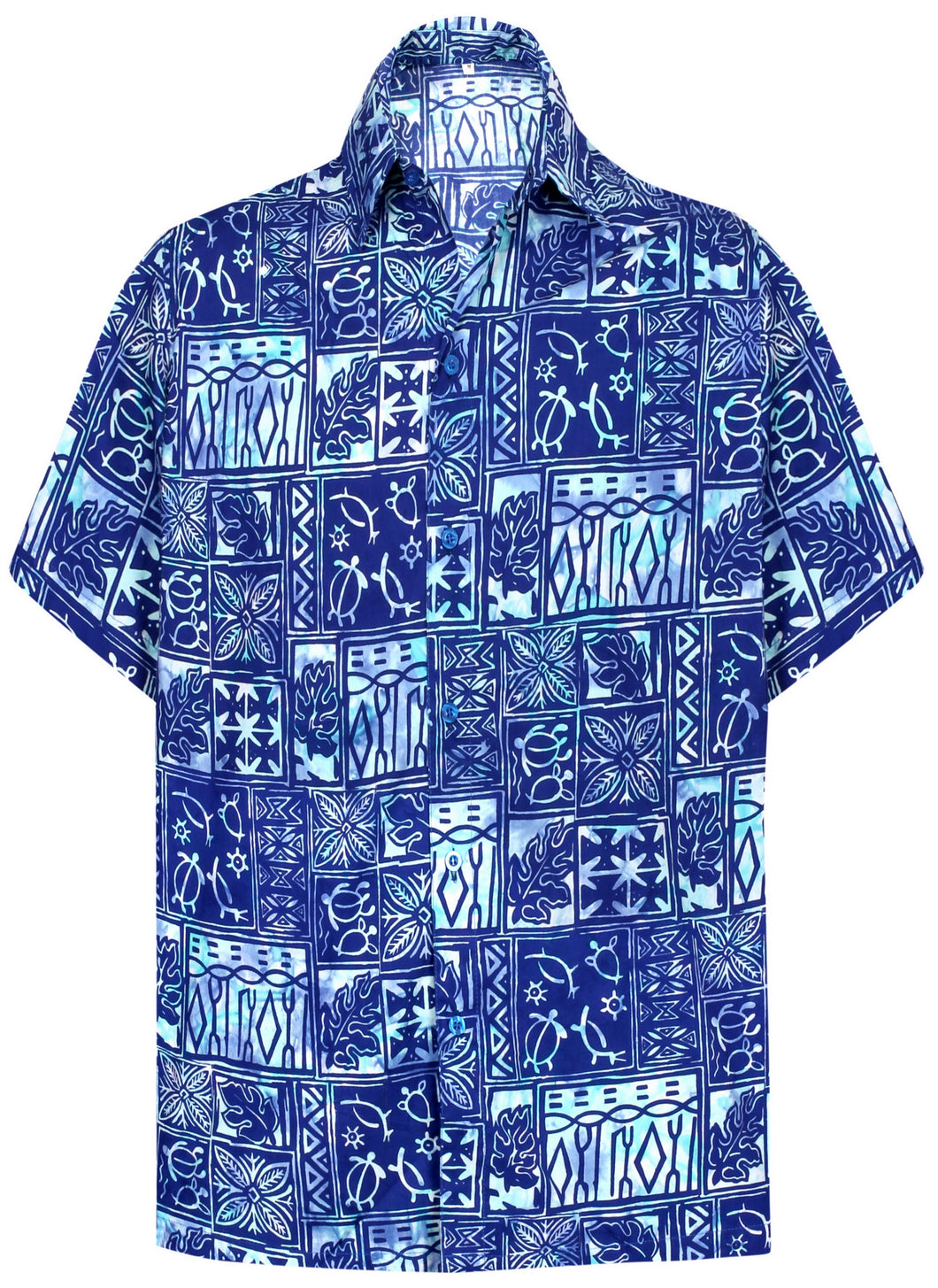 la-leela-men-casual-wear-cotton-hand-printed-royal-blue-hawaiian-shirts-size-s-xxl
