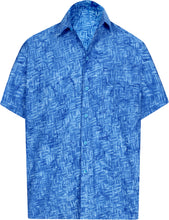 Load image into Gallery viewer, la-leela-men-casual-wear-cotton-hand-printed-royal-blue-size-x-xxl