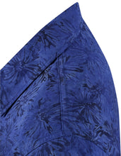 Load image into Gallery viewer, la-leela-men-casual-wear-cotton-hand-batik-printed-navy-blue-hawaiian-shirt-size-s-xxl