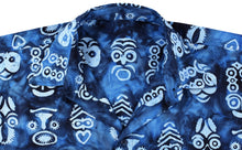 Load image into Gallery viewer, la-leela-men-casual-men-wear-summer-100-cotton-hand-printed-royal-blue-aloha-hawaiian-shirt-size-s-xxl