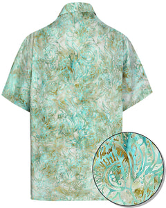 la-leela-men-casual-wear-cotton-hand-batik-printed-sea-green-hawaiian-shirt-size-s-xxl
