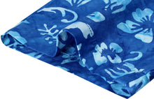 Load image into Gallery viewer, la-leela-men-casual-wear-cotton-hand-batik-floral-printed-royal-blue-hawaiian-shirt-size-s-xxl