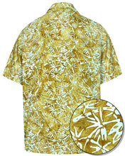 Load image into Gallery viewer, la-leela-men-casual-wear-cotton-hand-palm-tree-printed-brown-hawaiian-shirt-size-s-xxl