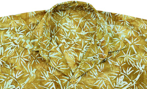 la-leela-men-casual-wear-cotton-hand-palm-tree-printed-brown-hawaiian-shirt-size-s-xxl