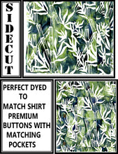 Load image into Gallery viewer, la-leela-men-casual-wear-cotton-palm-tree-printed-green-hawaiian-aloha-shirt-size-s-xxl