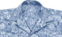 Load image into Gallery viewer, la-leela-men-casual-wear-cotton-hand-floral-printed-grey-hawaiian-shirt-size-s-xxl