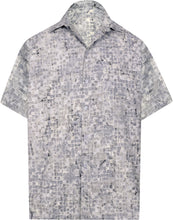 Load image into Gallery viewer, la-leela-men-casual-men-wear-summer-cotton-hand-print-batik-grey-aloha-size-s-xxl