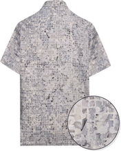 Load image into Gallery viewer, la-leela-men-casual-men-wear-summer-cotton-hand-print-batik-grey-aloha-size-s-xxl
