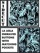 Load image into Gallery viewer, la-leela-men-casual-wear-cotton-hand-batik-printed-black-turquoise-hawaiian-shirt-size-s-xxl