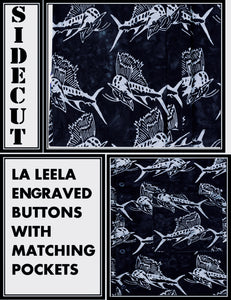 la-leela-men-casual-wear-cotton-hand-batik-printed-black-grey-hawaiian-aloha-shirt-size-s-xxl