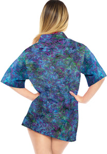 la-leela-womens-beach-wear-button-down-short-sleeve-casual-blouse-floral-hand-printed-multi-color