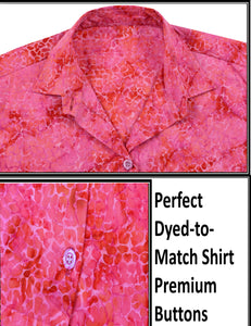 la-leela-womens-beach-wear-button-down-short-sleeve-casual-100-cotton-hand-printed-blose-pink