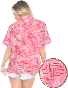 la-leela-womens-beach-wear-button-down-short-sleeve-casual-100-cotton-blouse-hand-printed-baby-pink