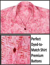 Load image into Gallery viewer, la-leela-womens-beach-wear-button-down-short-sleeve-casual-100-cotton-blouse-hand-printed-baby-pink
