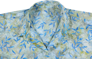 la-leela-womens-beach-wear-button-down-short-sleeve-casual-blouse-leaf-hand-printed-blue