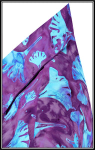 la-leela-womens-beach-wear-button-down-short-sleeve-casual-100-cotton-leaf-floral-hand-printed-blouse-purple-turquoise