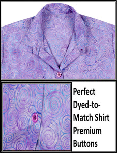 la-leela-womens-beach-wear-button-down-short-sleeve-casual-100-cotton-hand-printed-blouse-purple