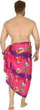 Load image into Gallery viewer, LA LEELA Christmas santa Nightwear Pareo Lungi Boys Wrap 78&quot;X39&quot; Pink_X383