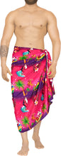 Load image into Gallery viewer, LA LEELA Christmas santa Nightwear Pareo Lungi Boys Wrap 78&quot;X39&quot; Pink_X383