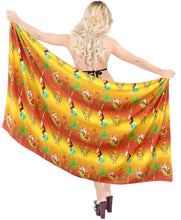 Load image into Gallery viewer, la-leela-christmas-santa-swimwear-resort-pareo-boys-78x39-orange_x868