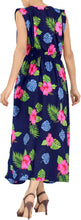 Load image into Gallery viewer, LA LEELA Women Swimsuit Kimono Cover up plus size 12-20W [L-2X] Navy Blue_X973