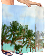 Load image into Gallery viewer, la-leela-Men-Sarong-Pareo-Swimsuit-Cover-Up-Beach-Wrap-Lungi-One-Size-Blue_Y587