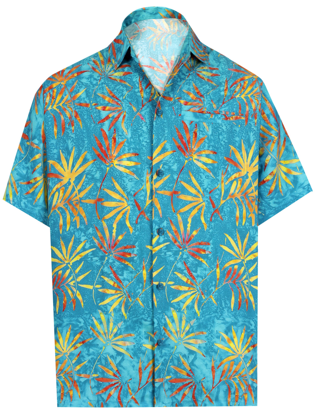 la-leela-shirt-casual-button-down-short-sleeve-beach-shirt-men-aloha-pocket-Shirt-Bright Blue_AA159