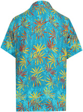 Load image into Gallery viewer, la-leela-shirt-casual-button-down-short-sleeve-beach-shirt-men-aloha-pocket-Shirt-Bright Blue_AA159