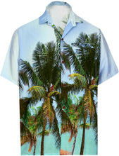 Load image into Gallery viewer, la-leela-shirt-casual-button-down-short-sleeve-beach-shirt-men-aloha-pocket-Shirt-Blue_AA163