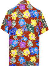Load image into Gallery viewer, la-leela-shirt-casual-button-down-short-sleeve-beach-shirt-men-aloha-pocket-Blood Red_AA180